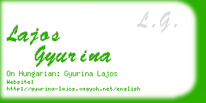 lajos gyurina business card